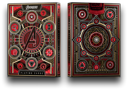 Red Avengers Playing card deck in packaging