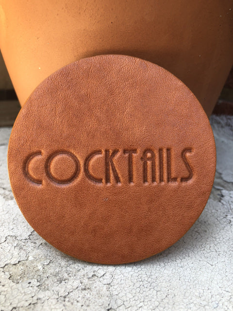 Leather Coaster -Cocktails