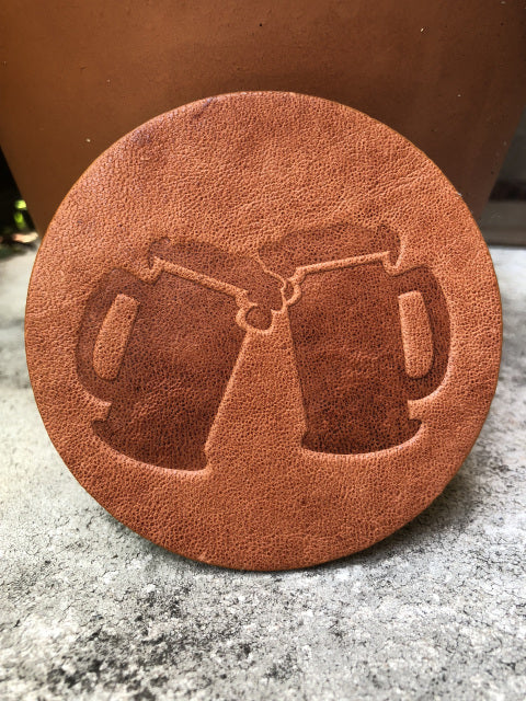 Leather Coaster -Beer Steins