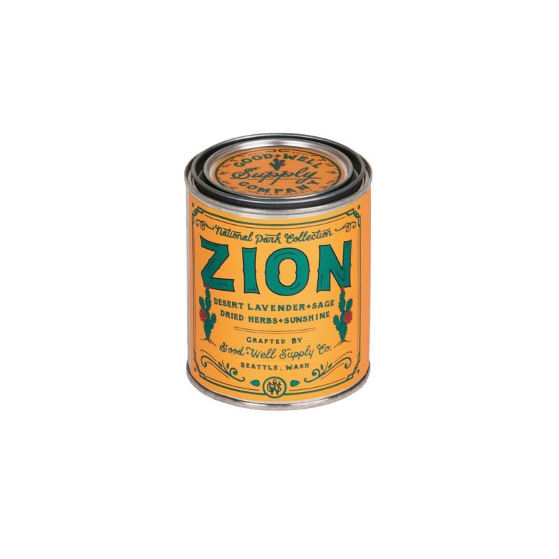 Zion Candle in a 1/2 Pint Can